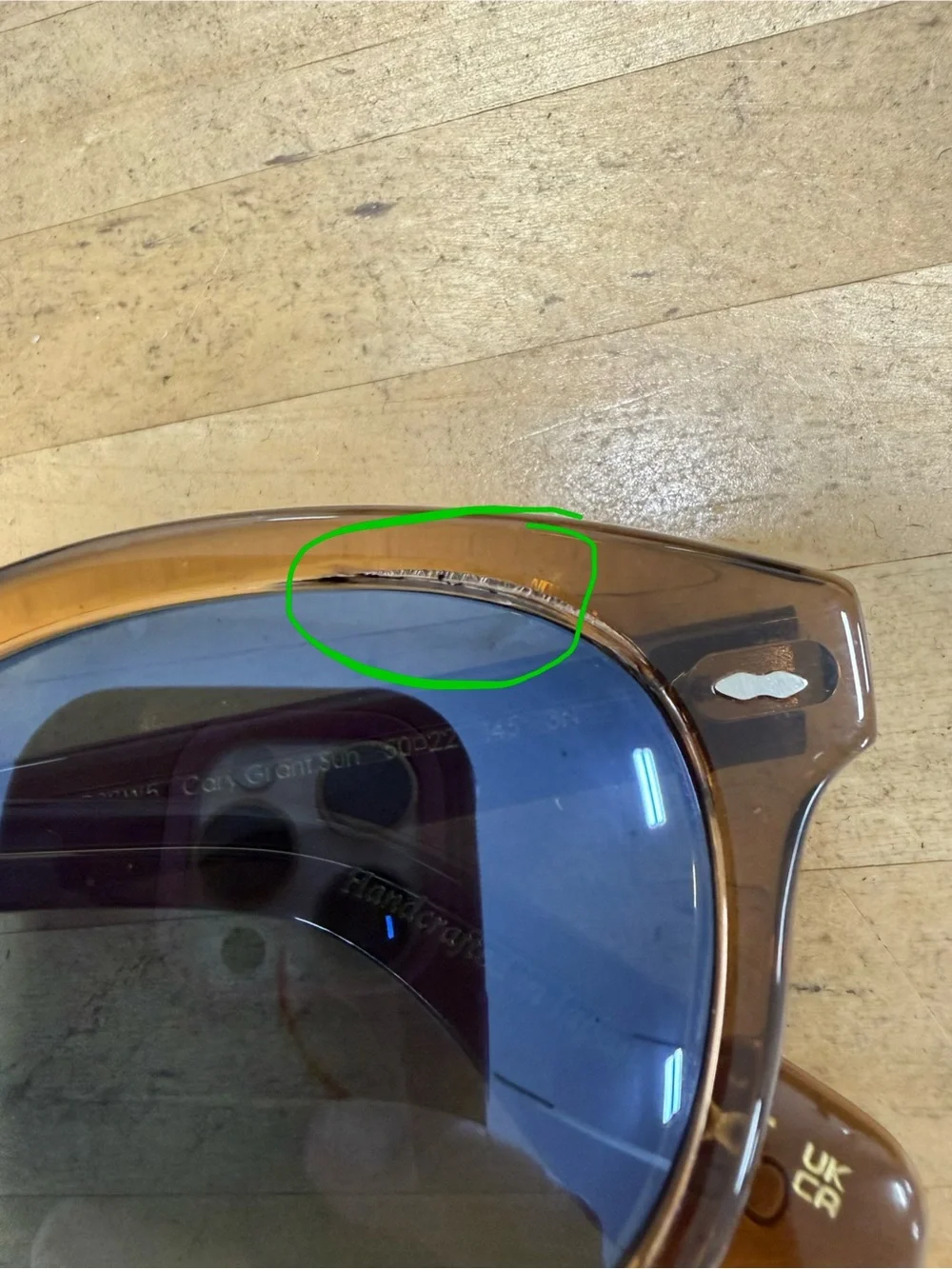 Oliver Peoples ov5513SU Frame Sunglasses with Blue Lenses
